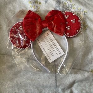 Red Minnie Mouse Ears Headband